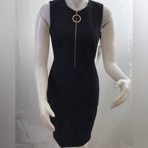 Calvin Klein Zipper Front Sheath Dress NWT